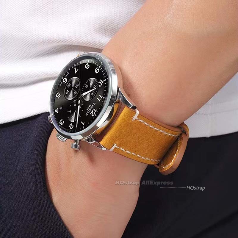Retro Leather Watch Strap 18mm - Leather Strap Quick Release บทวิจารณ์และราคา