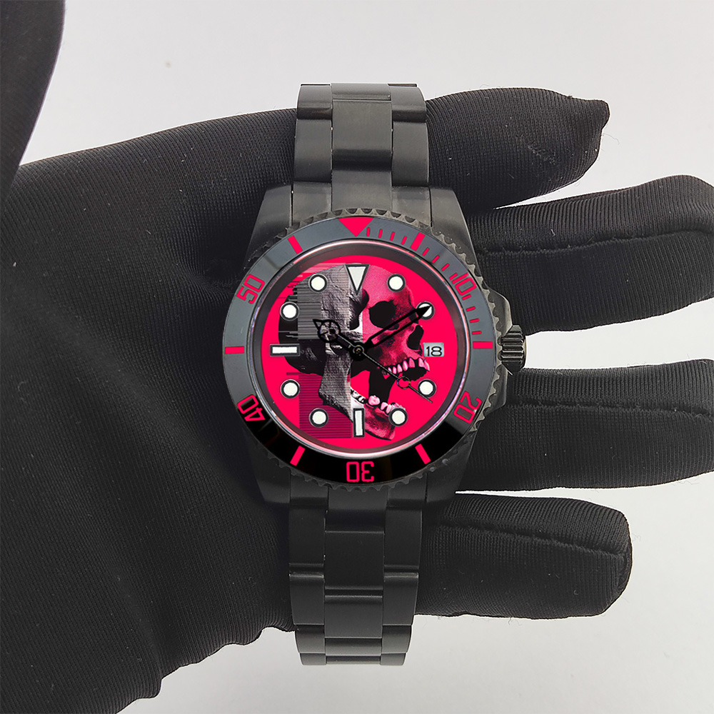 40mm Creative custom NH35 watc - Stainless Bracelet Diver บทวิจารณ์และราคา
